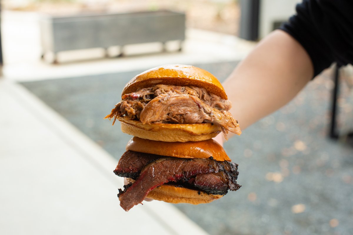 Ten50BBQ's tweet image. Stack up your cravings with layers of smoky and juicy BBQ pork or brisket sandwiched between soft buns for a satisfying bite that will leave you wanting more!  #Ten50 #BBQLovers #BBQSandwich #RichardsonTX #FoodLover #DFWFoodie #DFWBBQ #BrisketSandwich