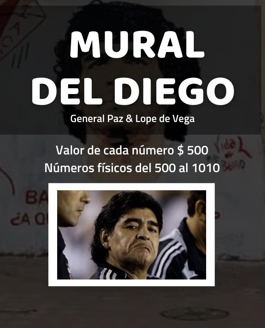 ⚠️ ATENCIÓN 

MARTES GLORIOSO 🇦🇹

Para los interesados en comprar rifas en efectivo 💵 pueden solicitar la suya en la previa. 

📍Gral paz y Lope de Vega- Mural del Diego 

Hay 20 premios no te quedes sin la tuya🎟️

Vida Al Barrio 🇦🇹