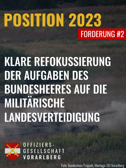 Die langjährige Überbelastung des Bundesheeres mit subsidiären Aufgaben hat zu einer de facto Einstellung nennenswerter Ausbildungs- und Übungstätigkeit für die eigentliche Kernaufgabe geführt.