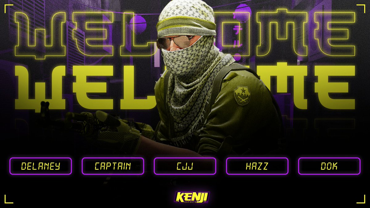 🚨Kenji Esports has arrived🚨

We are proud to introduce you to our CS:GO team:
@jareddelaneyy 
@capt1337 
<a href="/cjj_cs/">CJ</a> 
@hazz_exe 
<a href="/d0kcsgo/">benja 🇲🇲🇬🇧</a> 

They will be competing in ESEA intermediate!

A new chapter has begun, be sure to be keep an eye out for more exciting things 👀