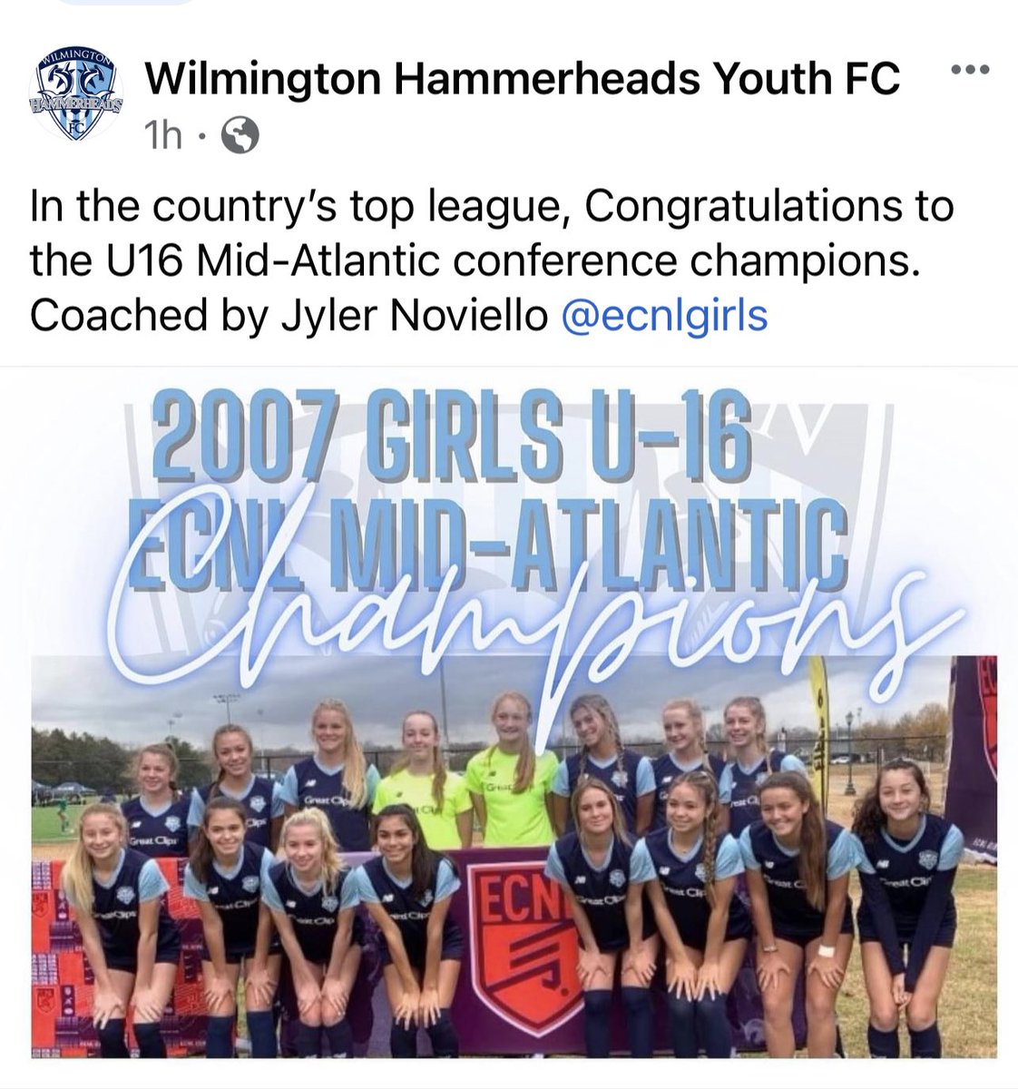 Coaches hope to see you in June in SanDiego! <a href="/whhyouth/">Wilmington Hammerheads</a> <a href="/ECNLgirls/">ECNL Girls</a> <a href="/ImCollegeSoccer/">College Soccer Truth ™</a> <a href="/ImYouthSoccer/">ECNL/GA/Recruiting/College Soccer</a> <a href="/PrepSoccer/">Prep Soccer ⚽️</a> @DanLauria3 <a href="/757_HS_Soccer/">757 Soccer</a> <a href="/TheSoccerWire/">SoccerWire</a> <a href="/TopDrawerSoccer/">TopDrawerSoccer</a>