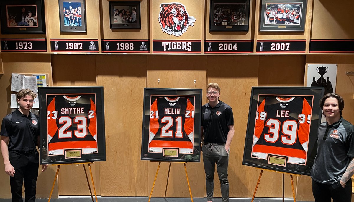 Huge thank you to our three 20-year-old's for everything they did this season. They led the way both on and off the ice and each individual exemplified what it meant to be a Tiger. Thank you Kurtis, Dallon and Brendan and good luck on your future endeavors!