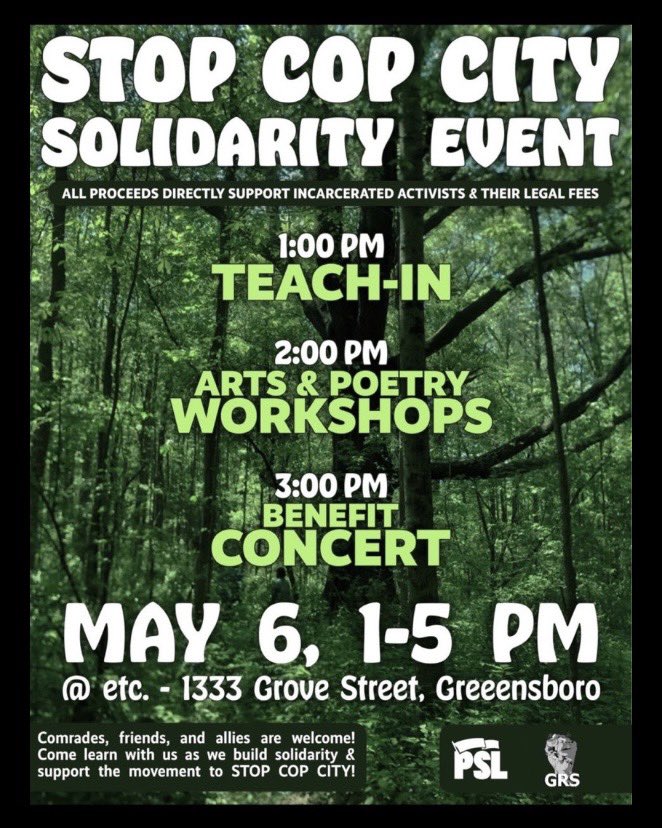 gsorevsoc's tweet photo. Join us on MAY 6 as we come together to support the #StopCopCity movement! https://t.co/gBBkCAqQ3A
