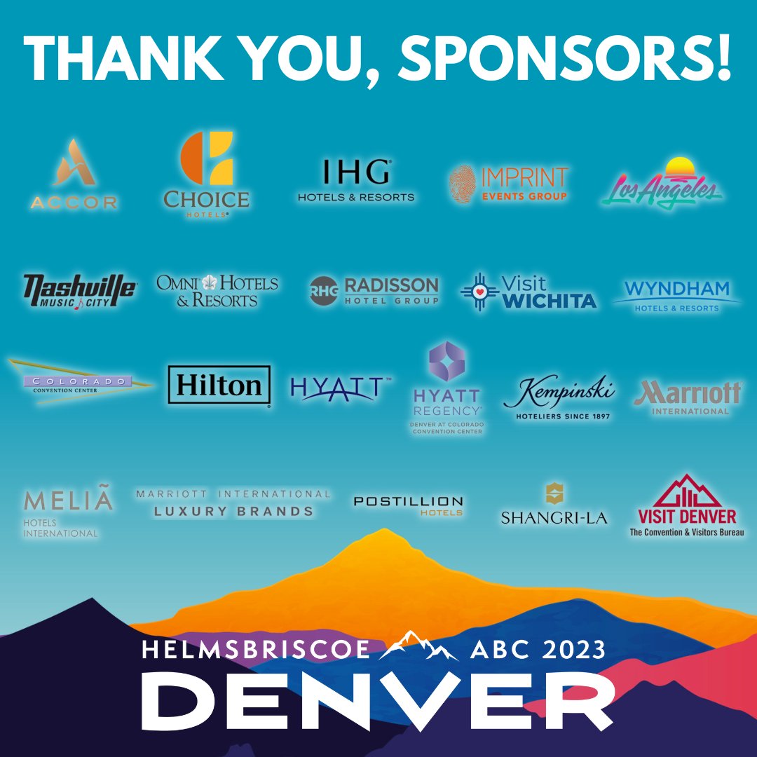 HelmsBriscoe's tweet photo. We are just three weeks away from our 2023 Annual Business Conference in Denver, Colorado! We want to give a huge thanks to all of our amazing partners and sponsors who have made this conference possible. We can’t wait to spend time with everyone! #HBABC #WhyHB https://t.co/7OquxXzo52