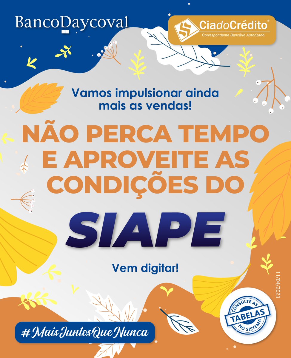 ciadocreditoofc's tweet image. Não perca tempo e vem digitar!! 🏃🏃‍♀👏
#CiaeDaycoval #SIAPE #CiaeVocê #MaisJuntosqueNunca