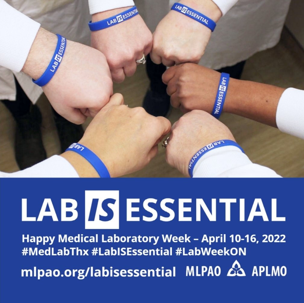 A very special thank you to  @MLPAOnews & @mlpaoceo for their advocacy and support of their profession.

#labisessential #medlabthanks #LabWeekON

instagram.com/p/Cq5zLMxsyLK/…