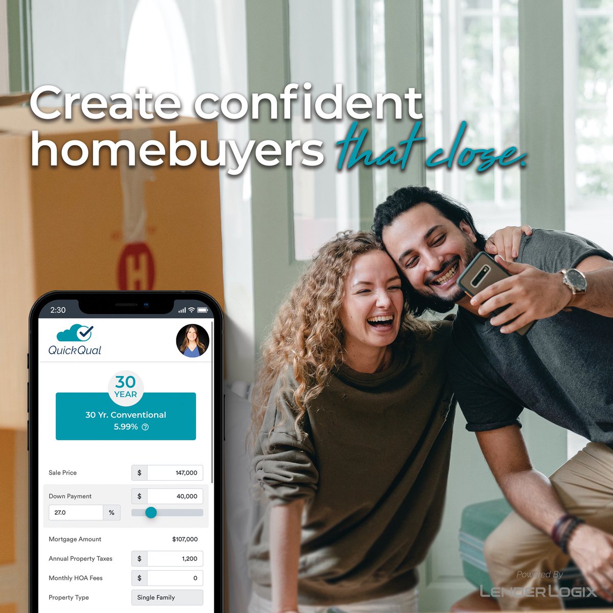 LenderLogix's tweet photo. With the spring homebuying season in full swing, competition is rising for lenders and borrowers alike! QuickQual creates confident borrowers by allowing them to run payment &amp; closing cost scenarios based on their financials. Learn more: https://t.co/zzpMs5AbNb  🏡 #mortgage https://t.co/mbGo2XLaE2