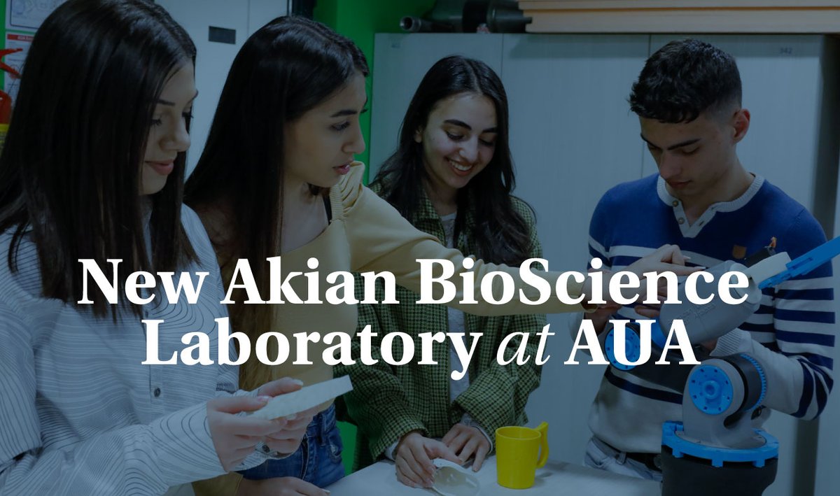 🔬The American University of Armenia is proud to announce the launch of the future Akian BioScience Laboratory, to be established through a generous gift by major benefactors Zaven and Sonia Akian.

#AUA #EngineerTheFuture