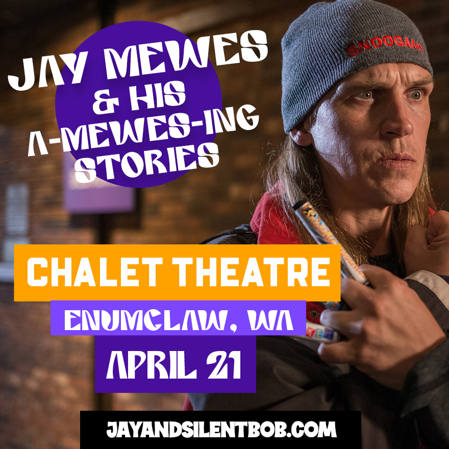 JayMewes's tweet image. Enumclaw, come find out what a trouser snake is at the @ChaletTheatre April 21 NOOTCH! General Tickets still available for my A-Mewes-ing Stories, come see me! 🎟: eventbrite.com/e/jason-mewes-…

#jaymewes #jayandsilentbob #amewesingstories #enumclaw #washington #comedy