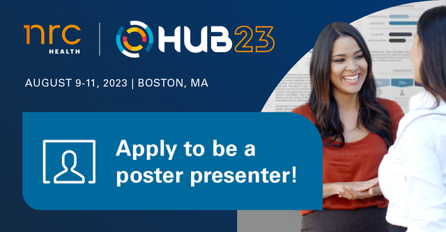 You can be an integral part of moving healthcare beyond scores and benchmarks at #HUB23! Share your experience, innovation, and successes with peers and thought leaders from across the nation. Apply to be a poster presenter at bit.ly/3R1pn2q #HumanUnderstanding #GoBeyond