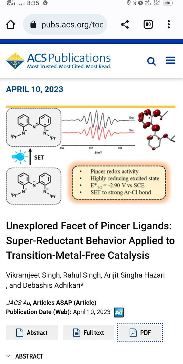 Excited to share my first JACS Au <a href="/JACS_Au/">JACS Au</a> . (doi.org/10.1021/jacsau…) Immensely satisfied by seeing this out with extremely encouraging comments from everyone. Congratulations to the team!! <a href="/RahulSi98003214/">Rahul Singh</a> <a href="/DA_lab_iiserm/">DALab</a>