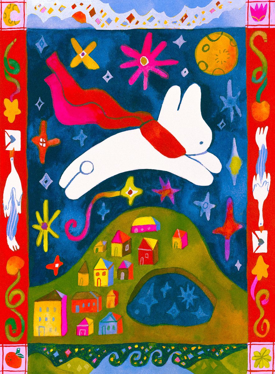 oddrabid's tweet photo. hello #PortfolioDay ! I’m an illustrator who loves drawing magical places and bunnies. I’m super interested in children’s books and art! 🌸💫 https://t.co/7vkH9JMZDh