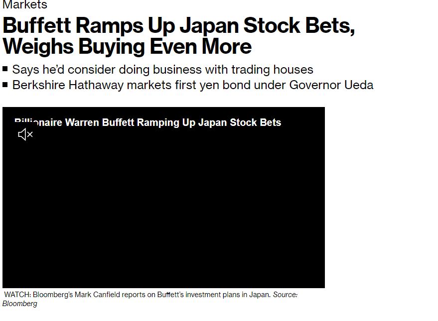 Robert46989257's tweet photo. Buffett in Japan #BackInJapan
$BRKB #Godfather #FinancialPredator #WolfInSheepsClothing #TheAlphaAndTheOmega https://t.co/Qeo1FQ3RkS