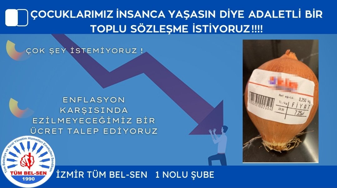 tumbelsenizmir1's tweet photo. Çocuklarımız insanca yaşasın diye, adaletli bir toplu sözleşme istiyoruz.
 #Geçinemiyoruz https://t.co/4xT1S0ZSYd