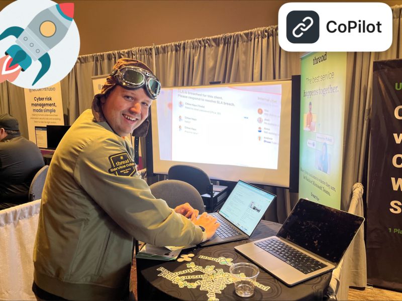 “This is your CoPilot.. buckle up &amp; keep any arms and legs inside the vehicle always. The rocket ship is primed &amp; ready for liftoff in:

3..
2.."

Robin Robins Big Seminar is a GO! 

Stop by our booth to learn about where Thread is taking the future of IT service experiences.