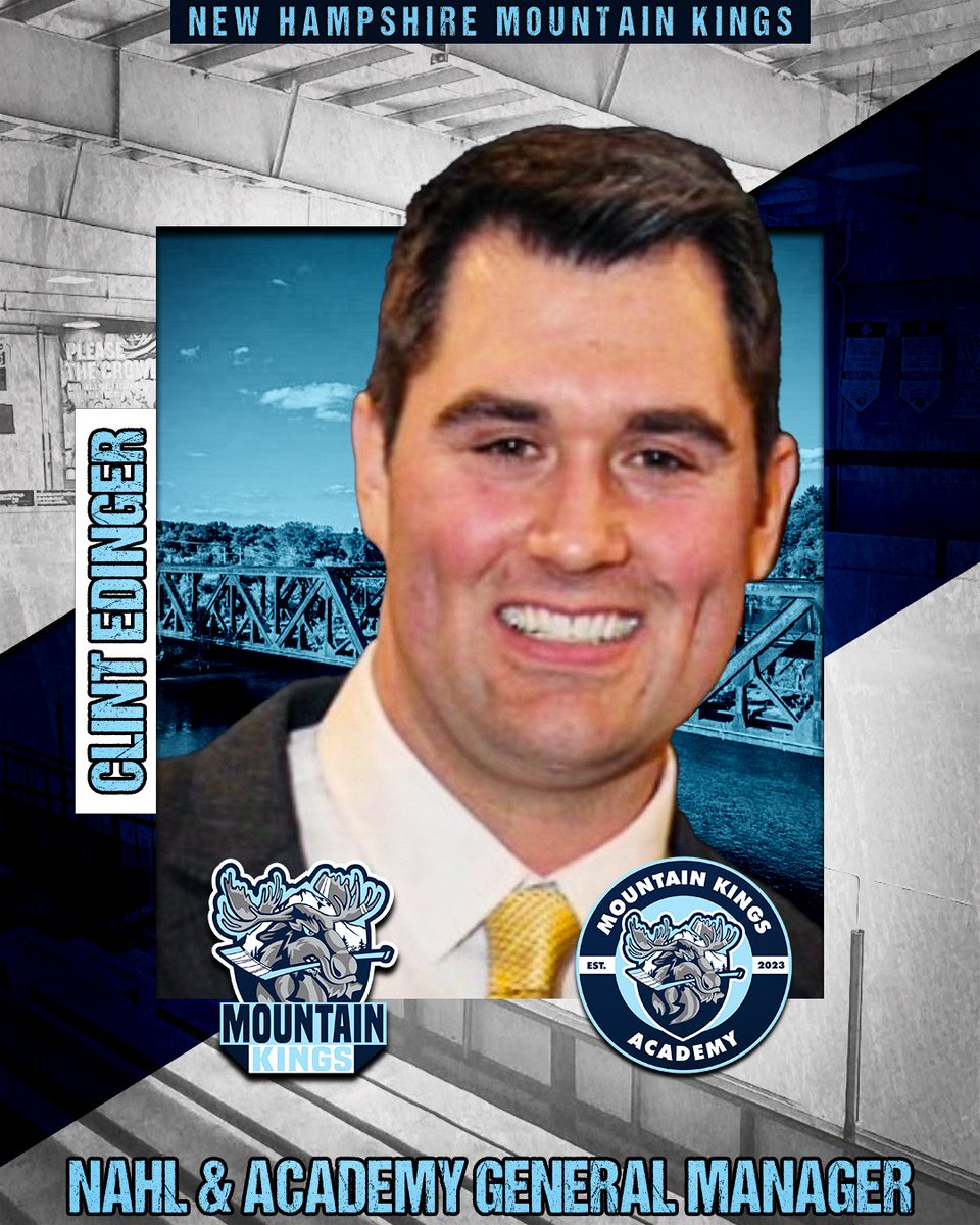 We are proud to announce that Clint Edinger will serve as General Manager and Director of Hockey Operations for the NAHL and Academy teams. He is coming off a successful stint in the NCDC where he served as both Head Coach and General Manager. Welcome aboard Clint 🤝