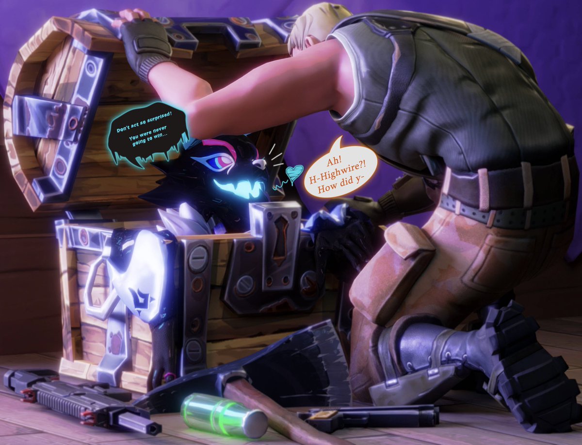 LatexRoses's tweet photo. Seems like Jonesy is getting a bit more than he bargained for with this chest!

What rarity is a Highwire suit anyways?
Legendary? Mythic? Exotic?

Personally, I think it should be common ;3

Part 1 of 9! https://t.co/xn1vYWLMJj