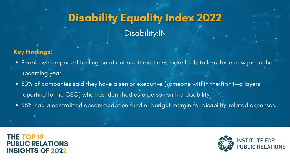 InstituteForPR's tweet photo. People with disabilities face overwhelming hurdles in the workforce. With these issues coming to the forefront of companies’ initiatives, @DisabilityIN and the @AAPD analyzed how companies are performing on disability inclusion. See critical findings here: https://t.co/u3cQ3Gv9WR https://t.co/IBHinVZWvg