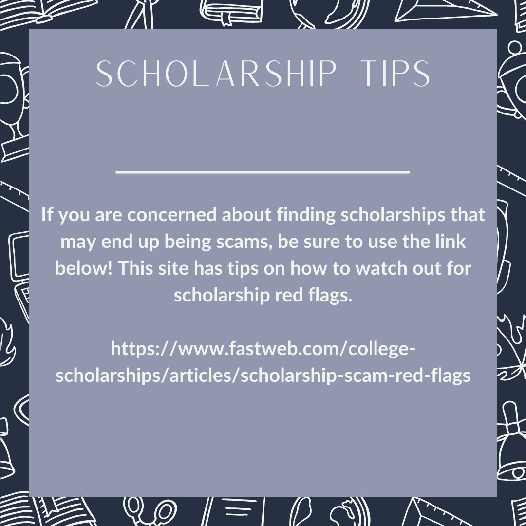 nw_triosss's tweet photo. Scholarship Tips! - Look out for scam scholarships with this website!

#tuesdaytips #scholarships #scholarshiptips #financialaidtips #financialaid https://t.co/DaIQJJzxzg