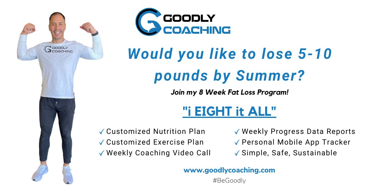 goodlycoaching's tweet photo. 🚨 "𝗶 𝗘𝗜𝗚𝗛𝗧 𝗶𝘁 𝗔𝗟𝗟"! 👏

Contact me with questions or schedule a call to discuss your personalized program in detail. Be Goodly! 👊

Visit Goodly Coaching 👉 https://t.co/MARxPNIriu

#BeGoodly #Fitness #Nutrition #Coaching #OnlineCoaching #FatLoss #WeightLossProgram https://t.co/mCa5qKxXpN