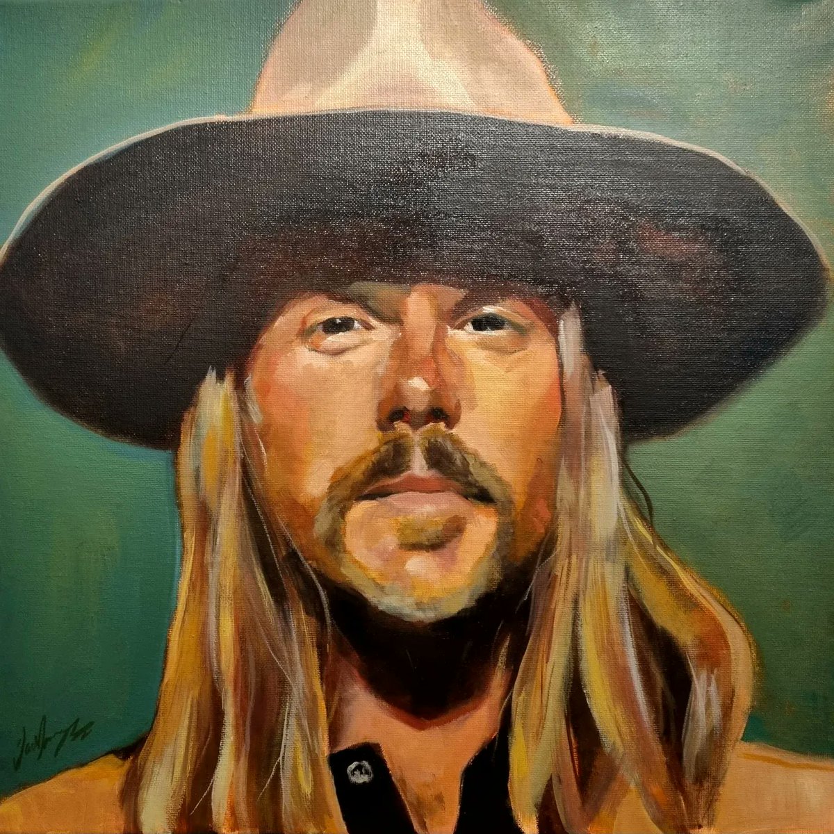 JackBrowningArt's tweet photo. Finally finished this portrait of @lukasnelson
I painted Willie in 2019 and vowed to honour Lukas' incredible songwriting and playing in the same way.
Here it is!
Oil on Canvas
#lukasnelson #willienelson #jackbrowning #art #painting https://t.co/TwEhARhieG