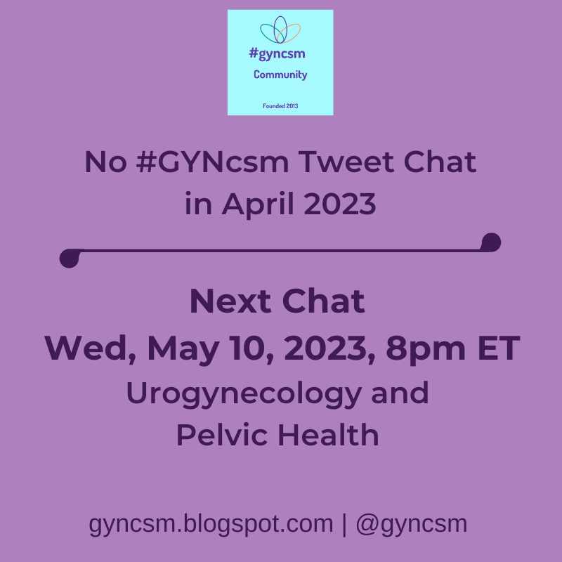 gyncsm's tweet photo. #GynCSM is an online community for gynecologic cancer. Save the date for our next live discussion on Twitter - Wed May 10th at 8pmET. https://t.co/oAfi7Me49e https://t.co/zNOEI4mRKq