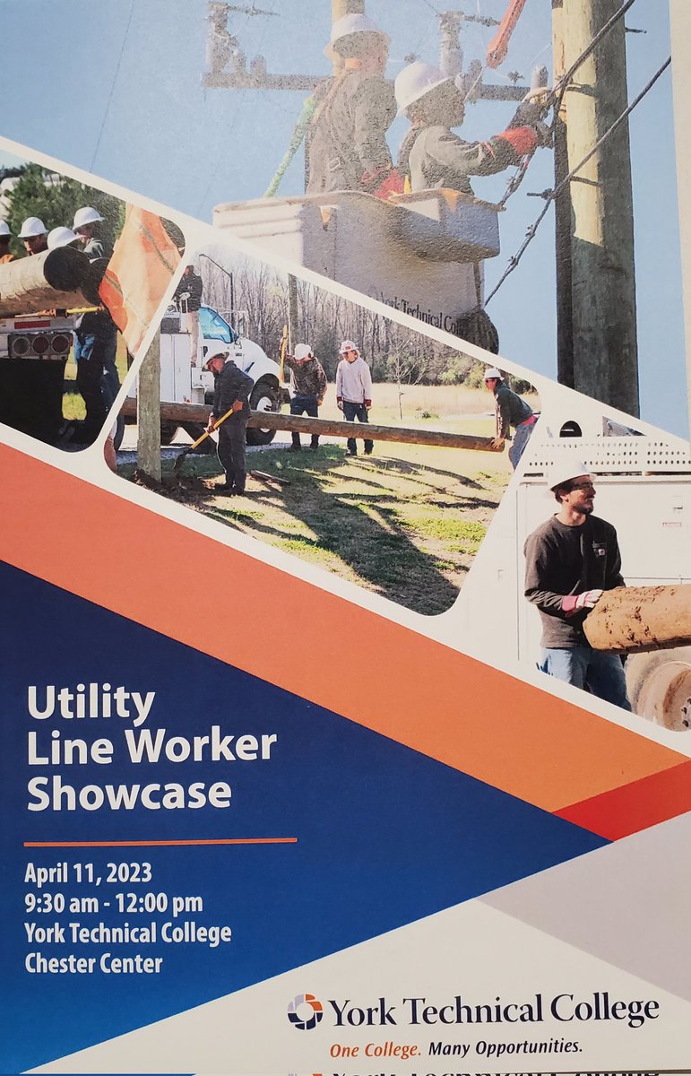 Thank you @yorktech for training our next generation of @DukeEnergy lineworkers, Rep Randy Ligon for supporting the event, and @cn2news for covering the students showcase today. #ThankaLineworker #WeareDE