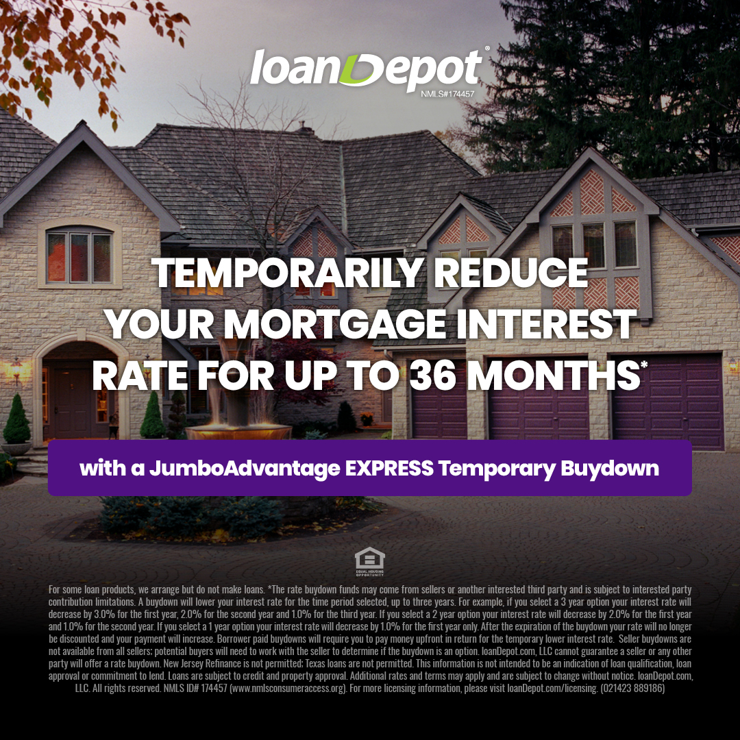suemerkendorfer's tweet photo. Available in 15- and 30-year fixed rate/term loan options, our JumboAdvantage EXPRESS 3-2-1, 2-1 and 1-0 Temporary Buydowns can provide up to 36 months of lower mortgage payments. Connect with me today to learn how a temporary mortgage buydown could benefit you! #HomeMeansEveryth https://t.co/E9DEf46AnM