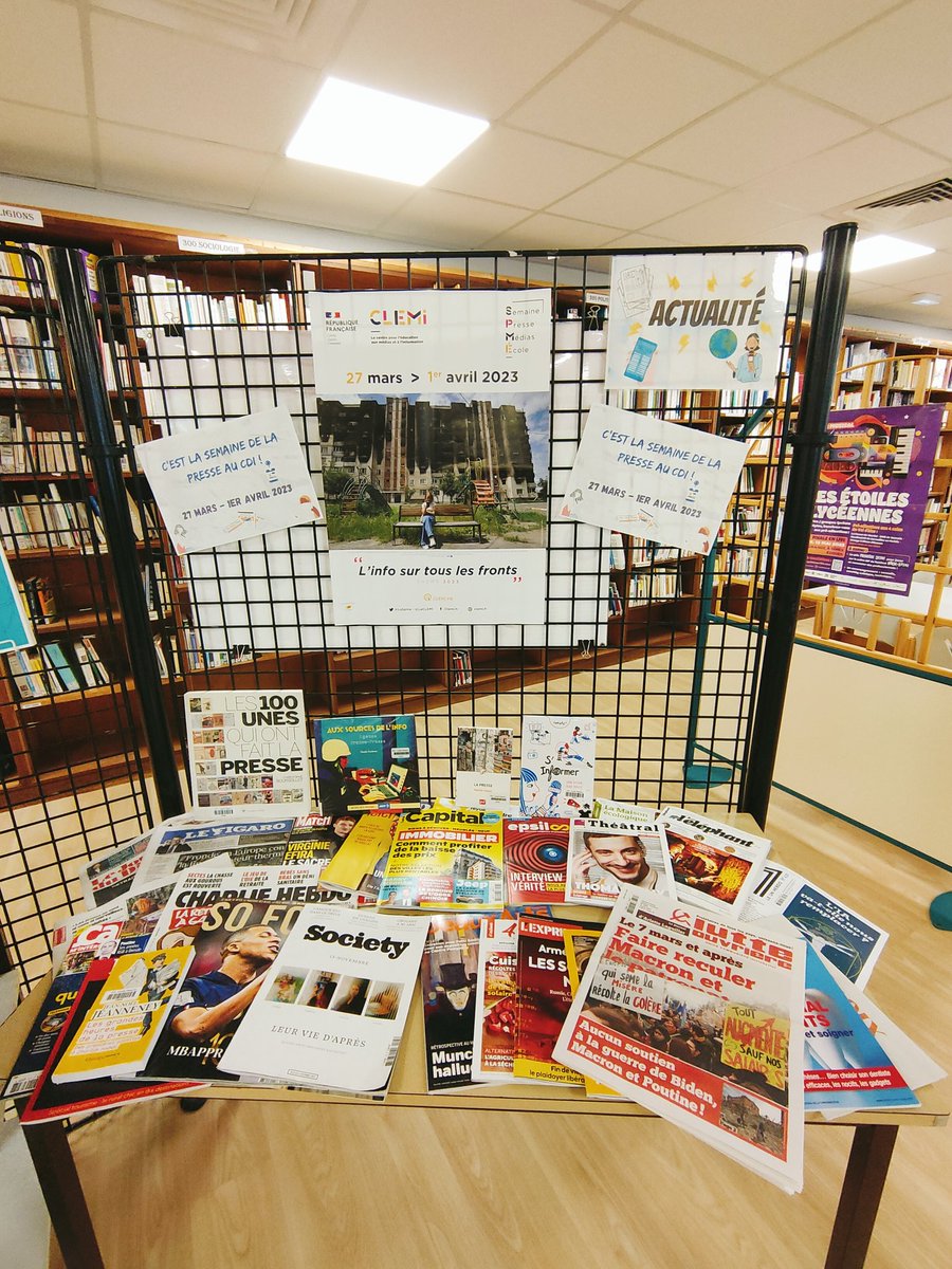 ¡No te pierdas las novedades en el CDI de <a href="/LyceePissarro/">Lycée Camille Pissarro</a> !
¡Bravo a la señora <a href="/GuimonnetCh/">Christine Guimonnet 🎗 🧡 🌍 🇺🇦</a> y a su selección de Derecho!