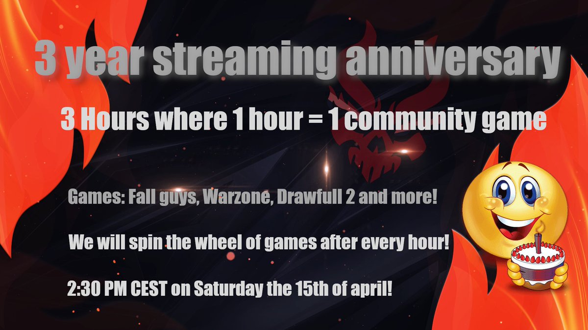 DutchGaminDevil's tweet image. In around 4 days we will celebrate 3 years of streaming 🥳🥳🥳 We will do this with a community stream of 3 hours where we will play a community game every 1 hour. Hope to see some of you there! #devilarmy