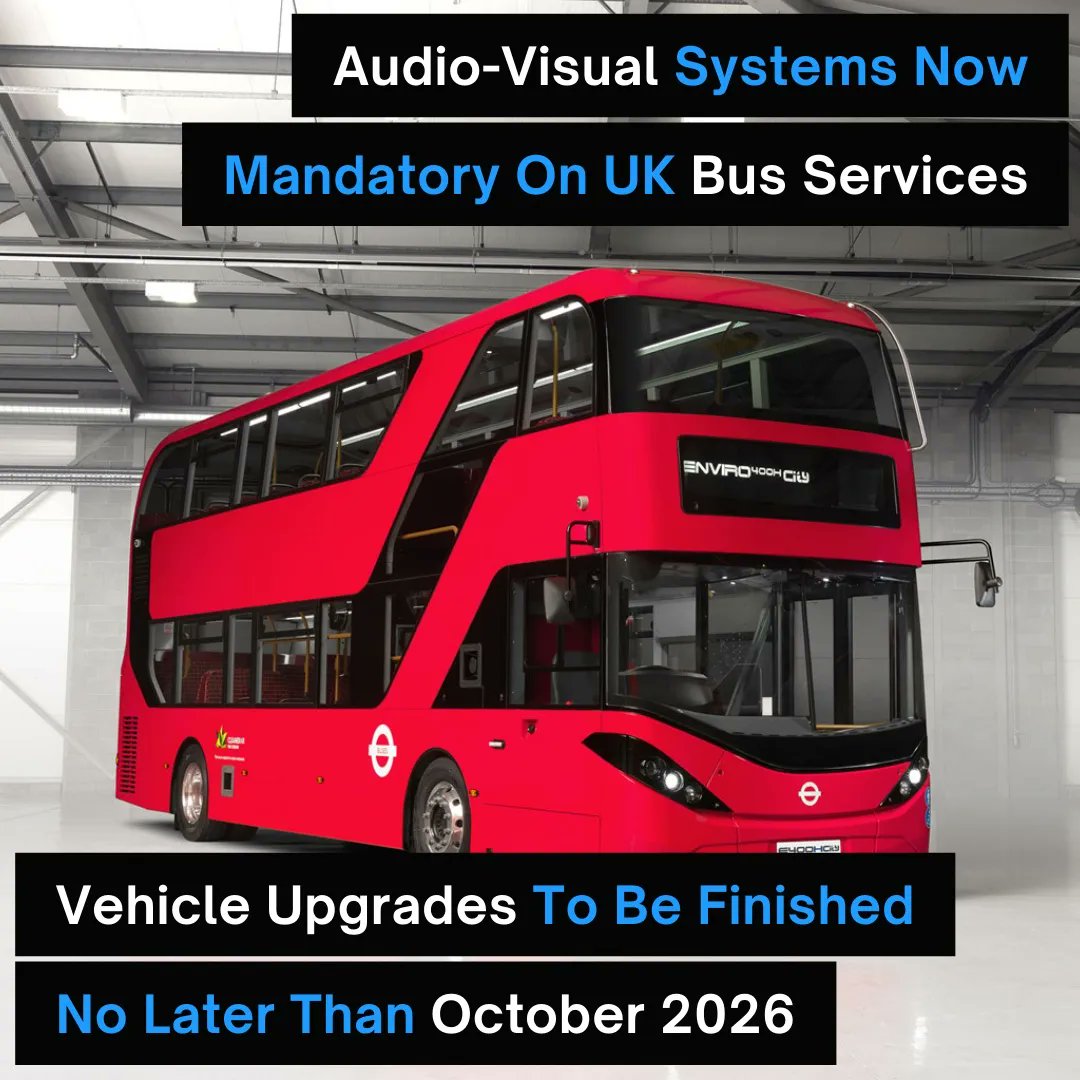 The Department for Transport is introducing rules requiring all public buses to provide audible announcements & visual displays by Oct 2026? Hopefully this will enable more people to use buses which can only be a good thing! #publictransport #audibleannouncements #visualdisplays