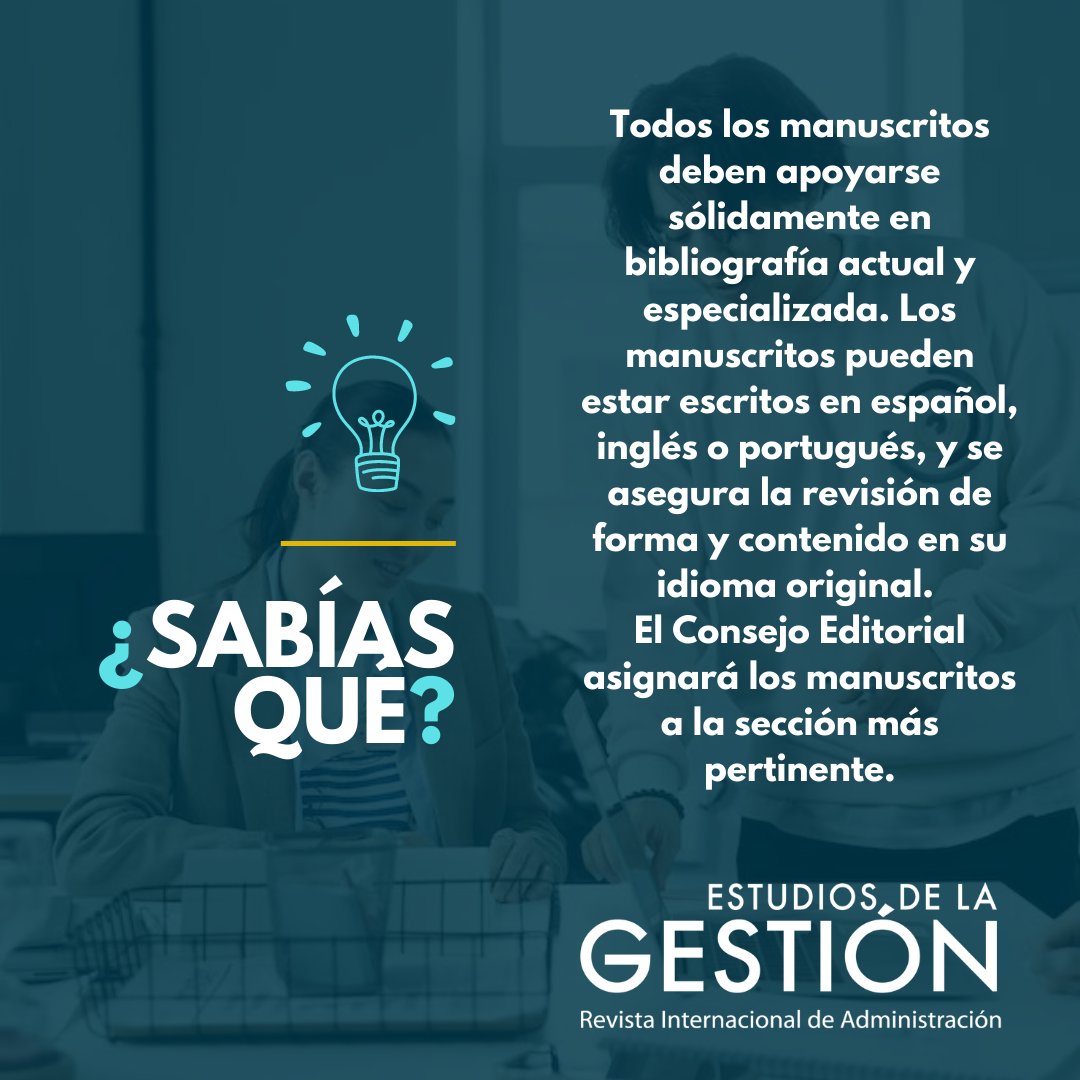 EstudiosGestion's tweet photo. #SabiasQue
La revista Estudios de la Gestión recibe artículos escritos en español, inglés y portugués debido a la gran acogida que sostienen estos idiomas en el ámbito académico.
📚 #ingles #portugues #idiomasHaz 
👉🏼 https://t.co/mN2RiOJldY
@uasbecuador @GestionUASB https://t.co/dOjBfdR572