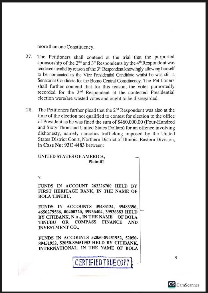PO_GrassRootM's tweet photo. ALL EYES ARE ON THE JUDICIARY. 
ALL EYES ARE ON THE JUDICIARY. 
ALL EYES ARE ON THE JUDICIARY. 
ALL EYES ARE ON THE JUDICIARY. 

APC is planning a delay strategy at the tribunal in order for Tinubu to be sworn in on May 29th,so they can use Presidential power to mess up the case. https://t.co/V2F6qA99sZ