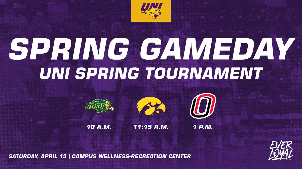 The Panthers are back at home for their spring tournament this Saturday! 🏐 

Join us for first serve at 10 a.m. CT inside the WRC courts for a few hours of action!

#EverLoyal #1UNI