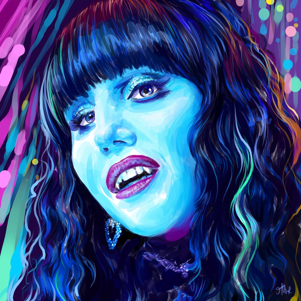 I did another WWDITS s4 photo shoot redraw to bring some colour to a grim week and chose the lovely if utterly batshit Nadja for this piece 😄💜patreon.com/xxmisty 💜 ko-fi.com/xxmisty 💜 #wwdits #WhatWeDointheShadows #nadja #wwditsnadja #NatasiaDemetriou
