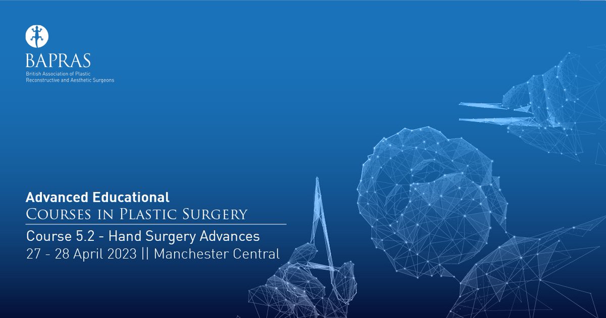 BAPRASvoice's tweet photo. 🖐️Not long to go until the upcoming BAPRAS AEC 5.2 focused on Hand Surgery Advances. 
🫲 Have a look at the exciting programme we have put together for you and register soon. 
There is only a limited number of spaces still available 👇
https://t.co/iyGmZkfuFw https://t.co/s5gujCfExD