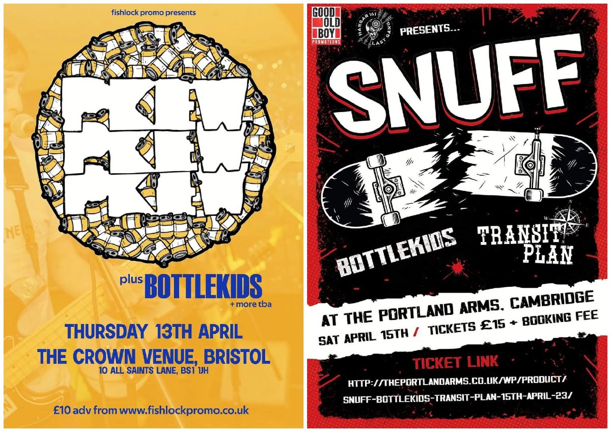 BTLKDS's tweet photo. COUPLA GIGS HAPPENING THIS WEEK!

THURS - BRISTOL (W/ @PKEWX3 &amp; PLATYPUS VENOM)

SAT - CAMBRIDGE (W/ @Snuffband &amp; TRANSIT PLAN) https://t.co/nox013R0HU