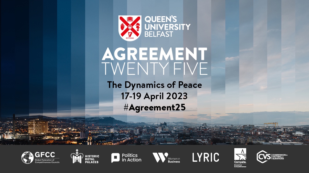HillaryClinton's tweet image. Next week, I'll have the honor of recognizing 25 women from across the political and civic spectrum who have helped further the cause of peace in Northern Ireland and beyond. #Agreement25
qub.ac.uk/News/Allnews/f…