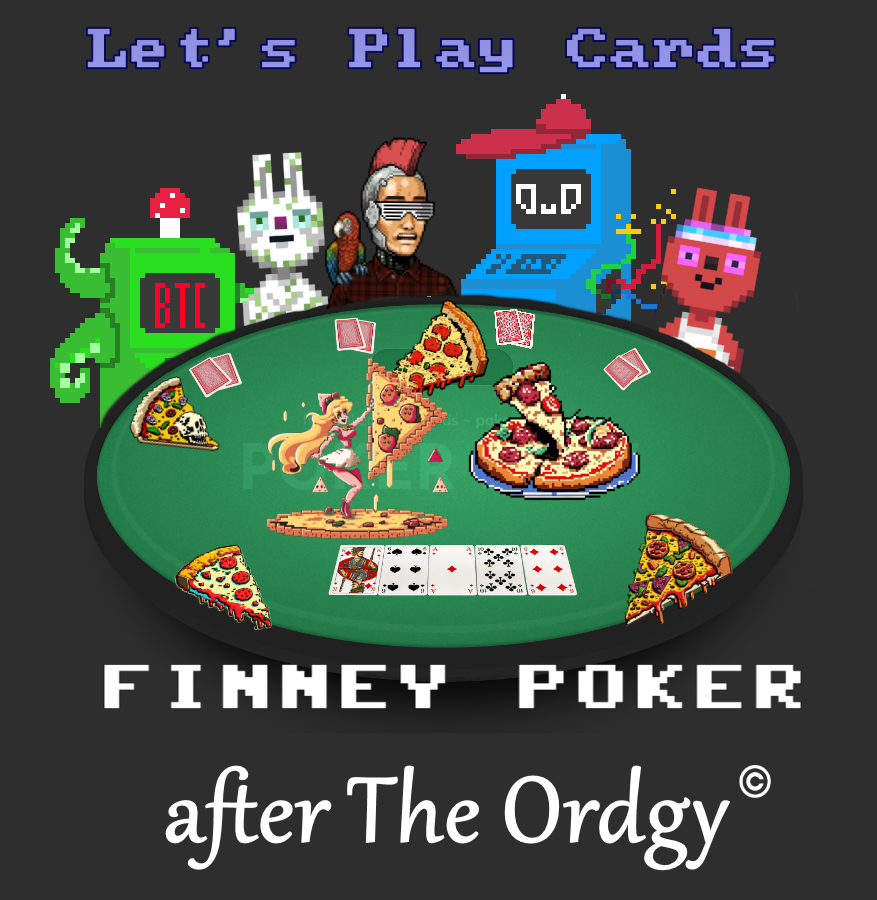 pokerfinney's tweet photo. Next on @theordgy, Sean and Jalapeño Pete sit down w/ Joe from @ordinal_rabbits!
Tune in and stick around after the show for some poker in https://t.co/Z3ZsILxbMG
Win an Eth Finney! Lose and get on The Wheel to win one anyway! (free to play, all welcome) https://t.co/wJve41dSXW