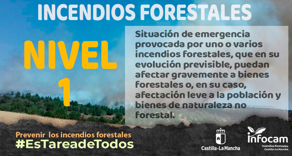 ➡️ #IFOcentejo en #Guadalajara pasa a situación operativa nivel 1 por afección a bienes de naturaleza forestal. 
➡️ACTUALIZACIÓN
📌9 medios aéreos 
📌14 medios terrestres
📌93 efectivos #BBFF #AAMM 
Colaboran @mitecogob @GVA112 y #Aragón
#EsTareaDeTodos
ℹ️ bit.ly/3h9YIyw