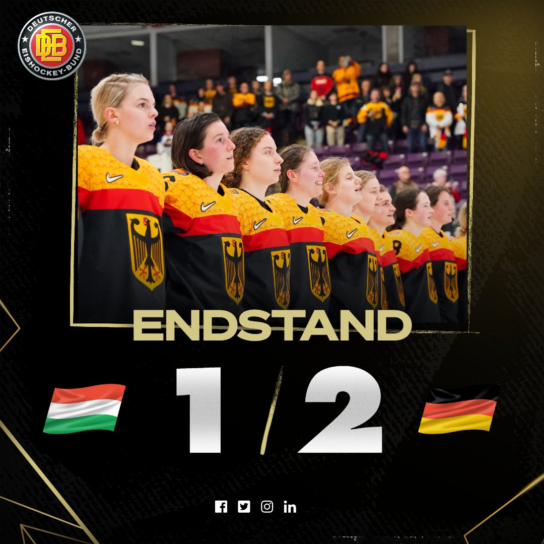 deb_teams's tweet photo. Unsere deutsche Frauen-Nationalmannschaft 🇩🇪 setzt sich in einer engen Partie gegen 🇭🇺 durch &amp; sichert sich mit dem dritten Sieg in der Gruppe B das Ticket für die K.O.-Runde 🤩Am Donnerstag trifft das DEB-Team um 19:30 Uhr dann auf die USA 🇺🇸
Live &amp; kostenlos auf MagentaSport 📺 https://t.co/tjBo7BlaD4