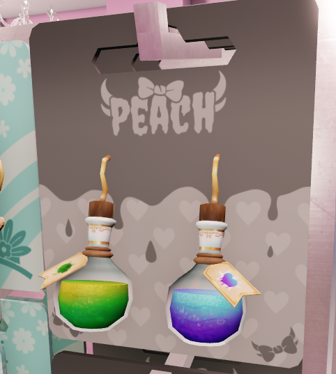 Missss_Peach's tweet photo. ✨New UGC! ✨ Magical potion bottle earrings. One is poison and one heals. Choose wisely.😏

https://t.co/Xn0VkTKYMi

#RobloxUGC https://t.co/aVcVLXhxFA