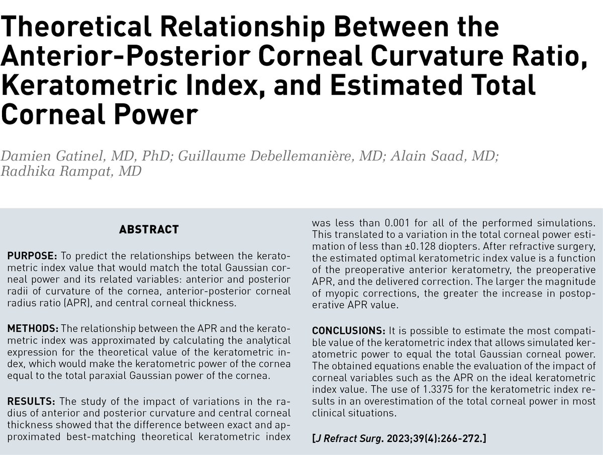 JRSJournal (@jrsjournal) on Twitter photo #OPENACCESS <a href="/DocteurGatinel/">Damien Gatinel</a> et al develop equations to directly evaluate the impact of corneal variables such as the APR on the optimal keratometric index value, which could aid analysis of the origin of errors in IOL power calculation formulas journals.healio.com/doi/10.3928/10… #OPENACCESS <a href="/DocteurGatinel/">Damien Gatinel</a> et al develop equations to directly evaluate the impact of corneal variables such as the APR on the optimal keratometric index value, which could aid analysis of the origin of errors in IOL power calculation formulas journals.healio.com/doi/10.3928/10…