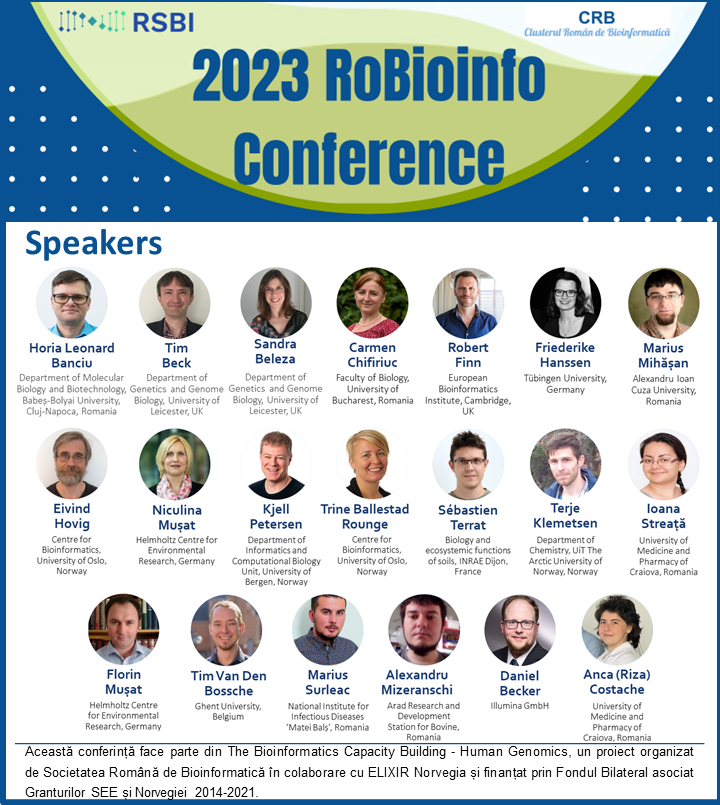 🧬💻 👀 Au mai rămas doar 5 zile pentru înregistrarea la Robioinfo Conference 2023. Website rsbi.ro/evenimente/202… #NorwayGrants #GranturiNorvegiene #RSBI #bioinformatică #genomicaumana #humangenomics #microbiom #microbiome #robioinfo #2023RoBioinfoConference