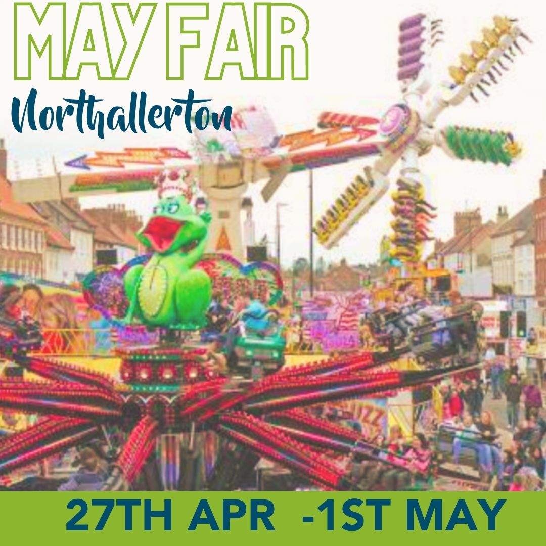 Northallerton’s May Fair will be returning in 2023! The annual May Fair will take place Thursday 27th April – 1st May 2023. The High Street will be closed for cars but the shops will be open, so why not make a day of it in town &amp; enjoy the fun!

#Northallerton #DiscoverHambleton