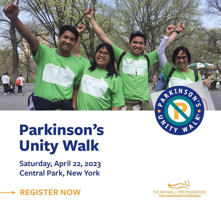 Today is World Parkinson's Day - a day to raise awareness and continue the momentum of finding a cure for PD. Your impact can go twice as far this year when you register and donate or fundraise for the 2023 Parkinson's Unity Walk. bit.ly/3mswuXS