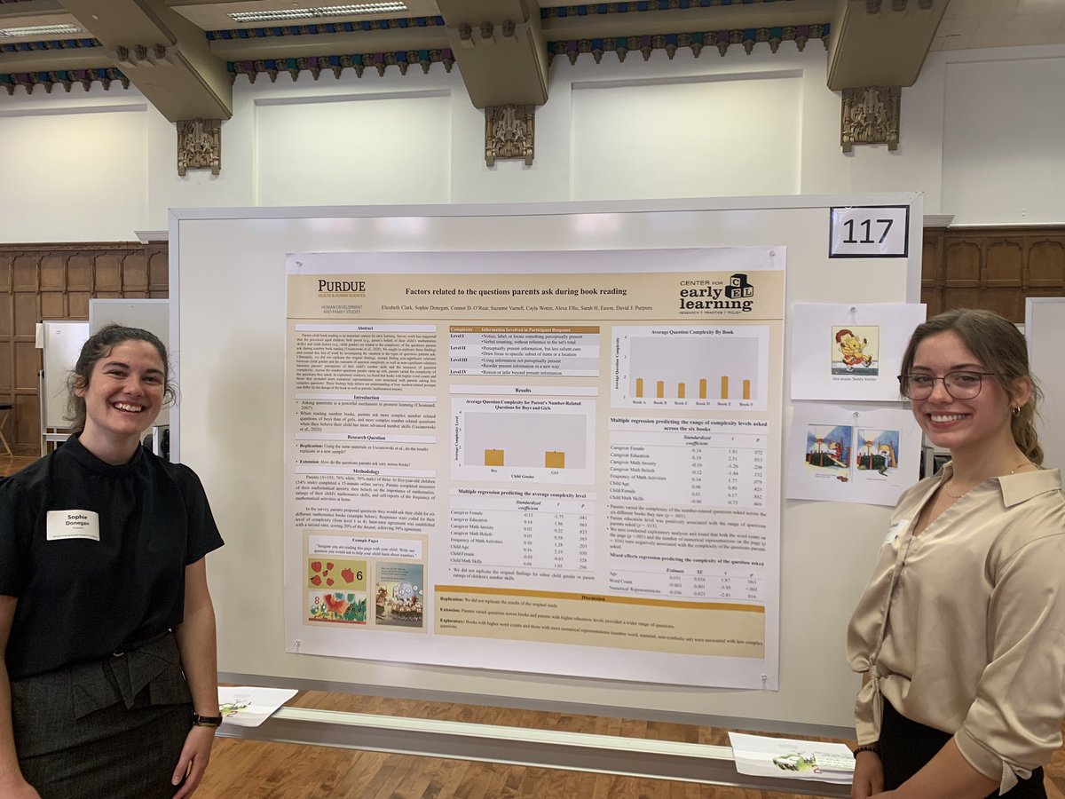 Congrats to <a href="/CEL_Purdue/">Center for Early Learning</a> undergrads, Elizabeth, Cayla, and Sophie on their great posters at the <a href="/PurdueOUR/">Purdue Undergraduate Research</a> Undergraduate Research Conference!!!