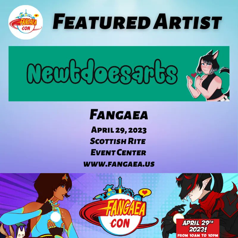 It's a twisty Tuesday w/ featured artist @Newtdoesarts 🎨 A self-proclaimed cryptid whose art has a unique twist, check them out at Fangaea 2023, Sat 4/29 😊

#fangaea #fangaeacon #fangaea2023 #featuredartist #artistoftheday #artist #sdconvention #sandiegoconvention #sandiego