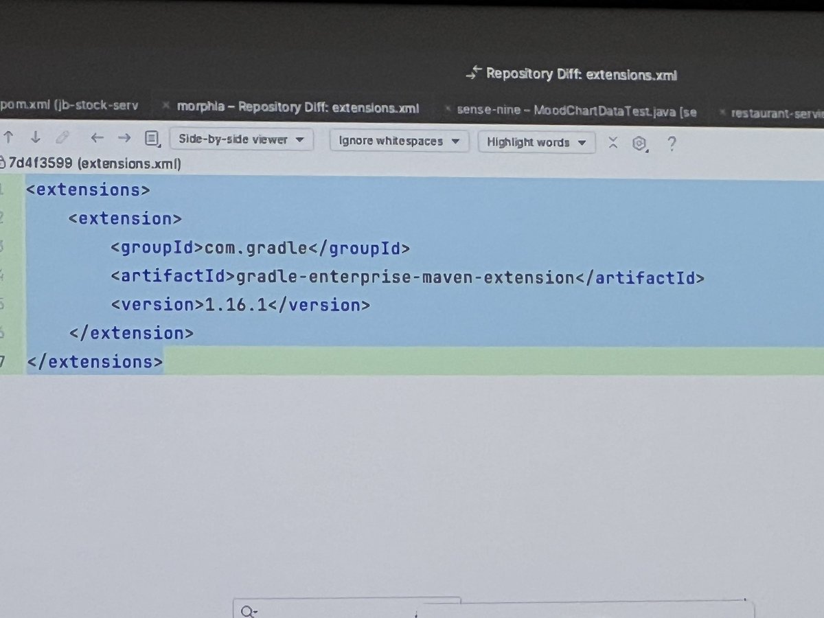 KoTurk77's tweet photo. You can use build caching to improve your #maven build pipeline!!! By using the (free) #gradle enterprise maven extension 🚀🚀🚀🚀🚀🚀🚀🚀🚀🚀by @trisha_gee @utrechtjug https://t.co/9wLgYhriPV
