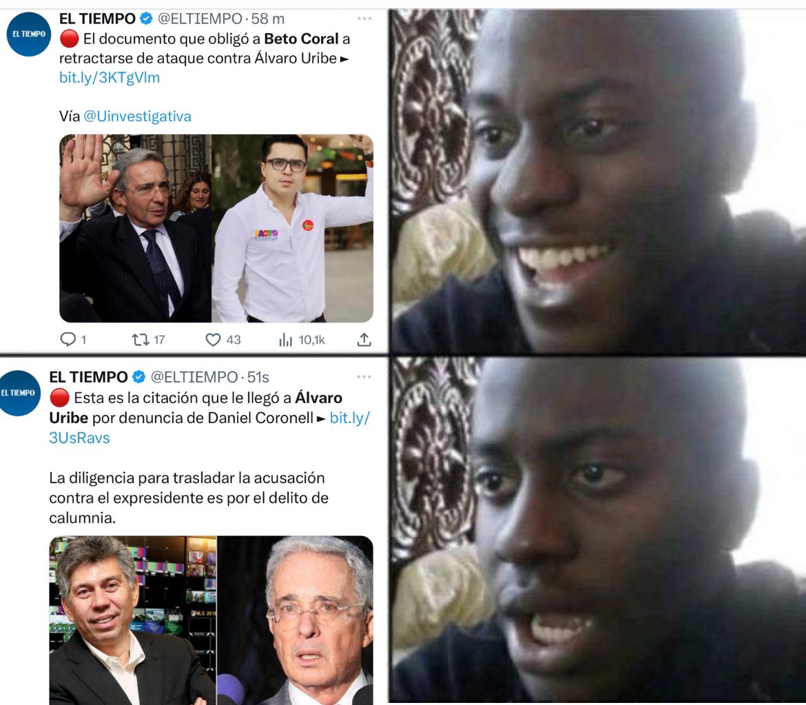 📌La familia uribista en estos momentos, de la felicidad a la preocupación en menos de una hora.